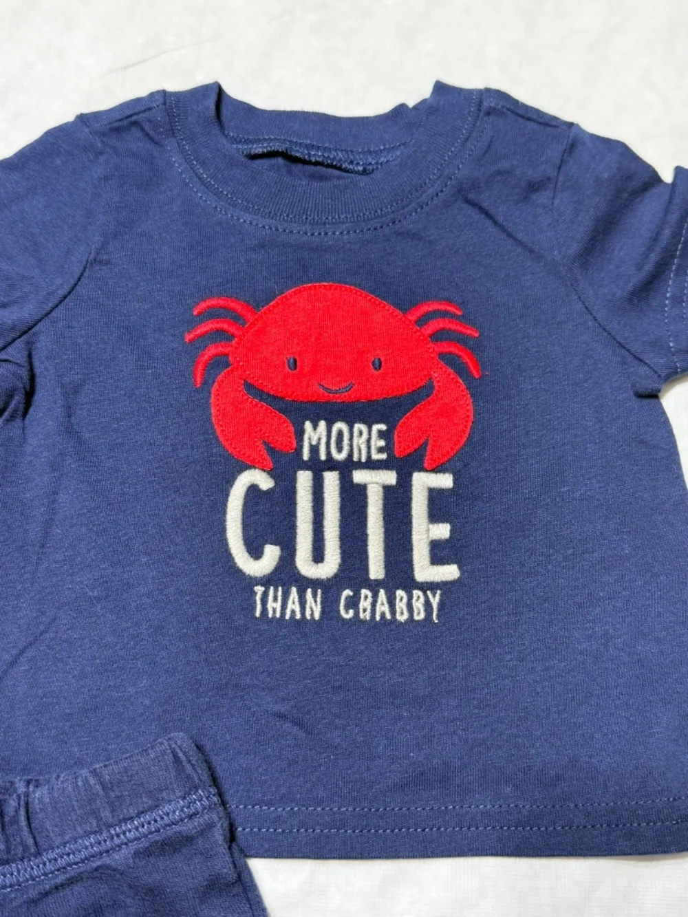 Carter's Baby Boy Blue Crabby Outfit Size Newborn
